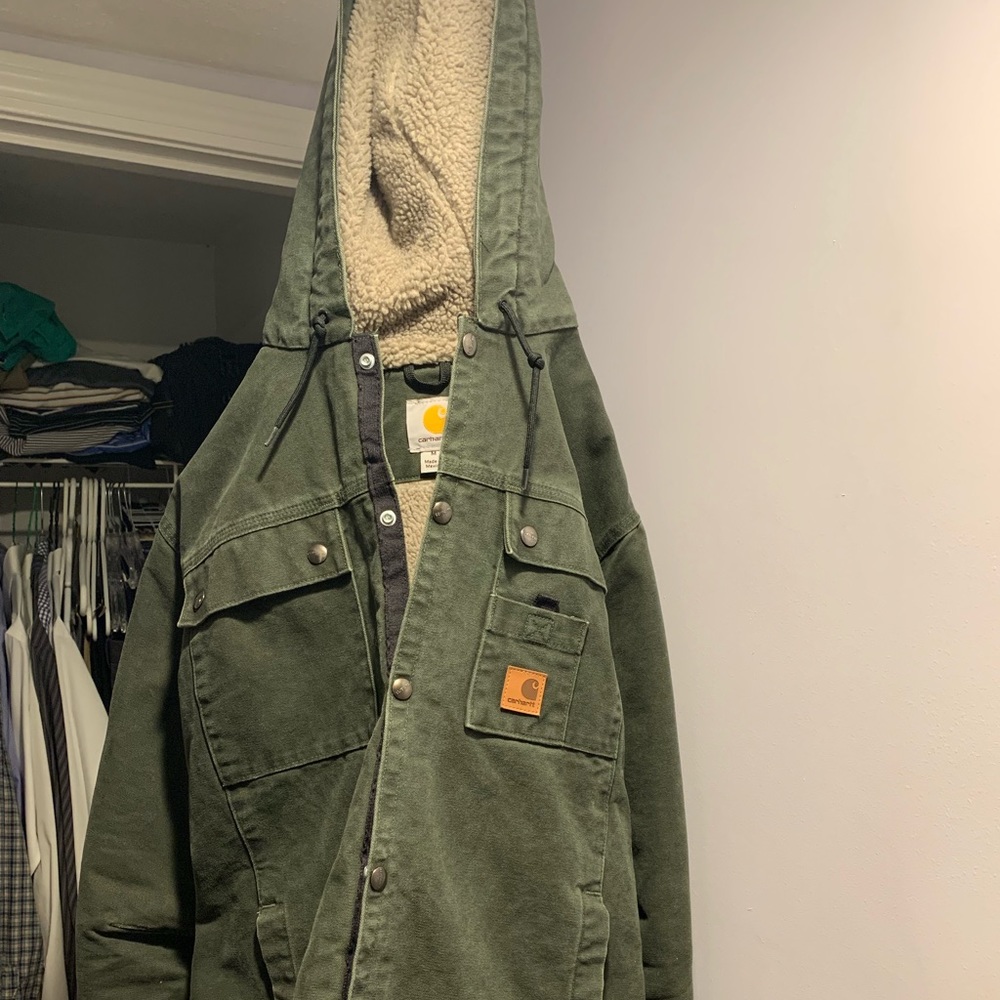 Carhartt Jacket Sherpa Lined Medium Green